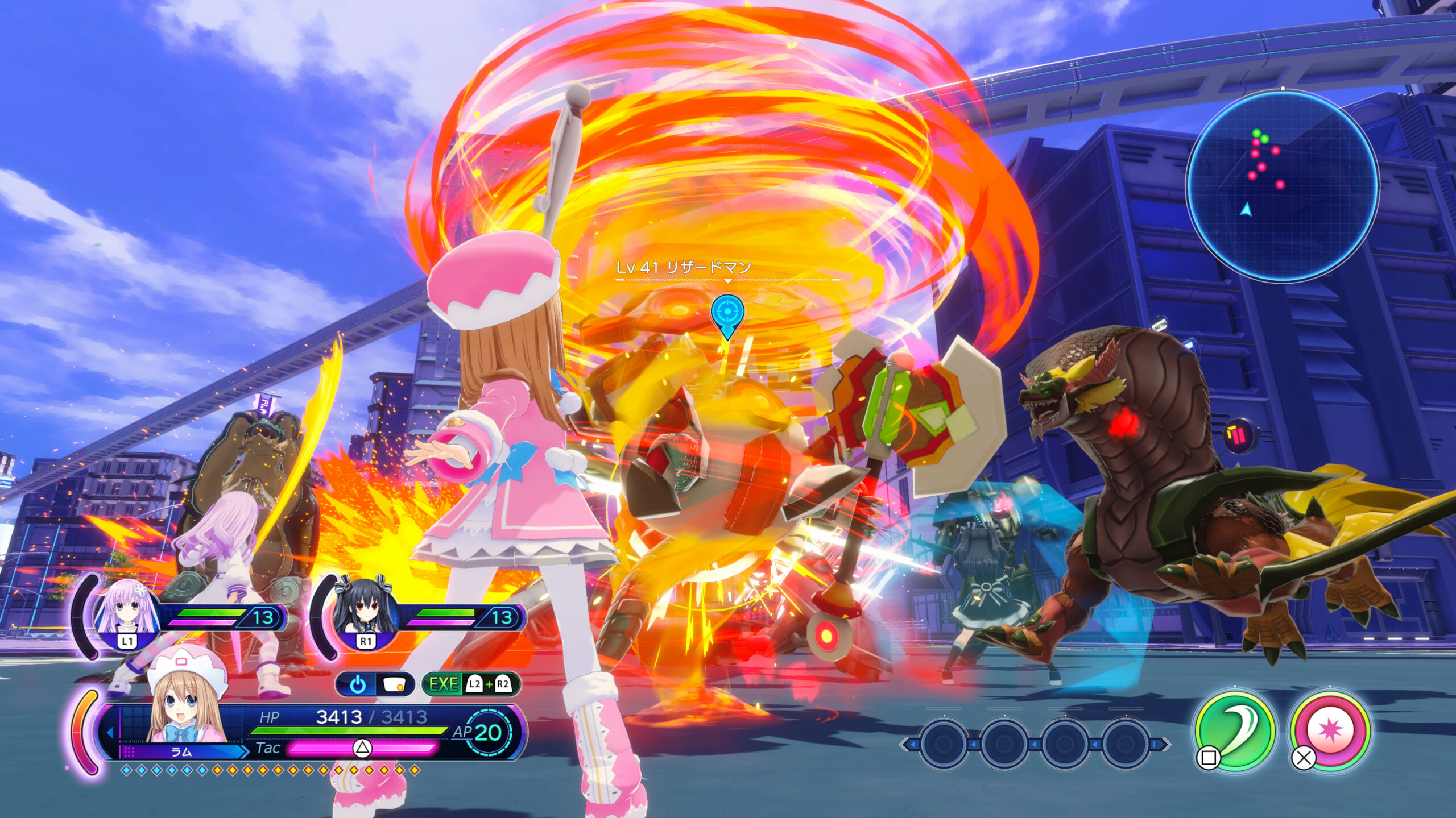 Hyperdimension Neptunia Sisters vs. Sisters zeigt die Kombos in