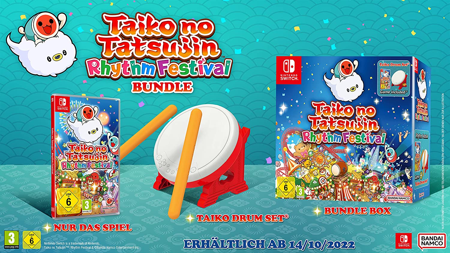 #Taiko no Tatsujin: Rhythm Festival erscheint heute mit Trommel für Nintendo Switch
