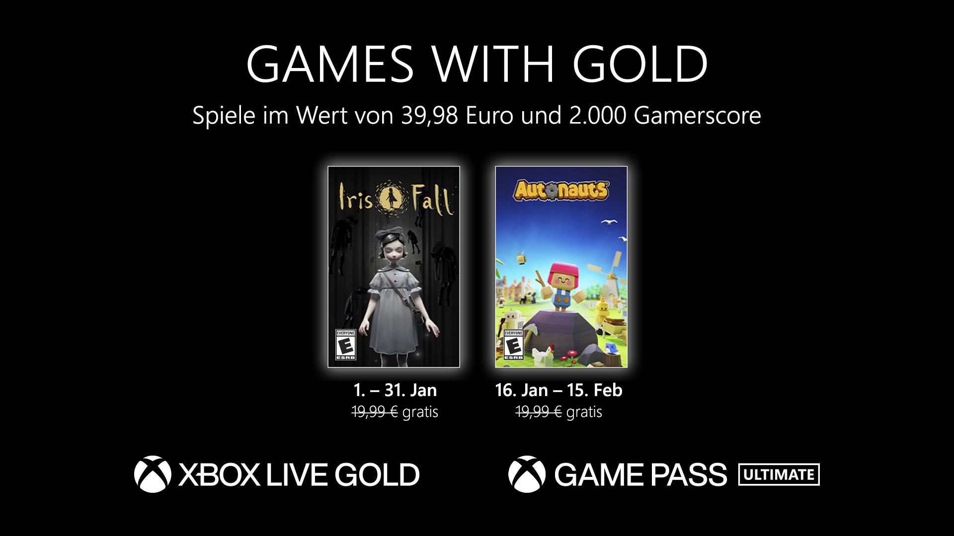 #Games with Gold im Januar 2023 mit Iris Fall und Autonauts
