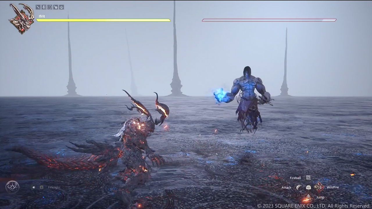 #Final Fantasy XVI : Neuer Gameplay-Clip gibt Einblick in den Kampf zwischen Ifrit und Typhon