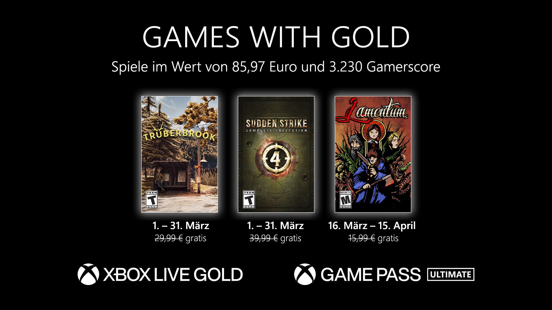 #Games with Gold im März mit Trüberbrook und diesen weiteren Games