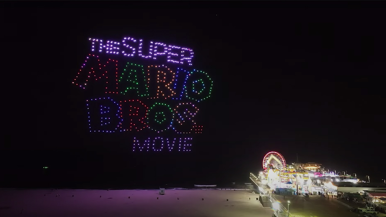 #Diese beeindruckende Drohnen-Show zum Super Mario Bros. Film bricht einen Rekord