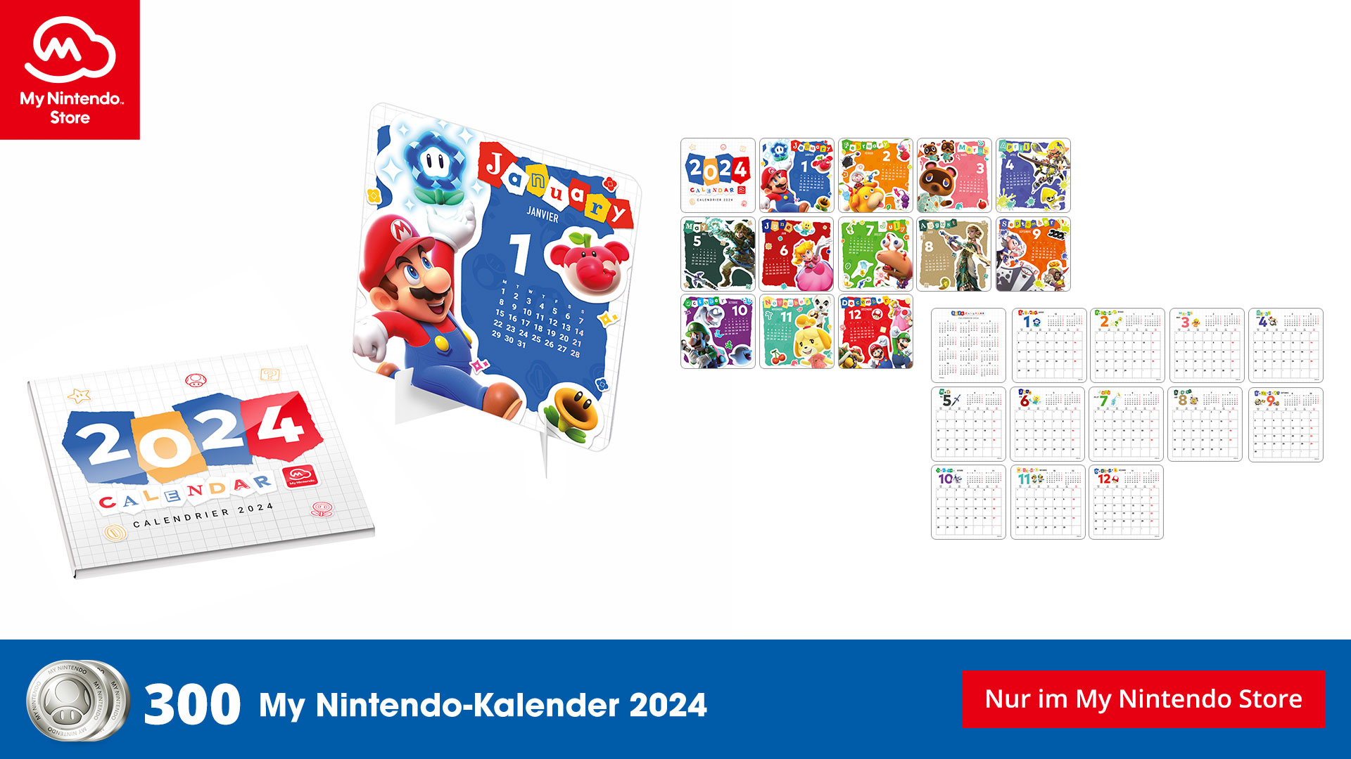 #Neue Gratis-Prämie: Holt euch jetzt den Nintendo-Kalender für 2024 bei My Nintendo