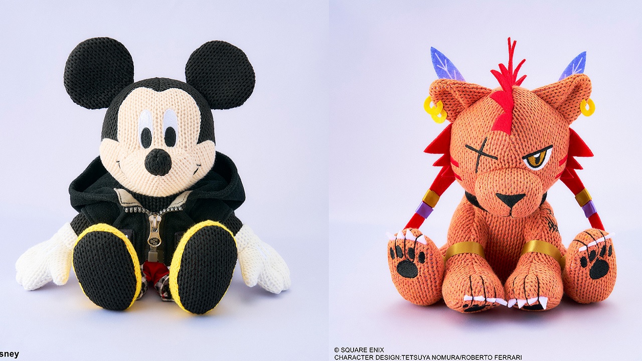 #Einfach gestrickt: Red XIII und König Mickey aus Kingdom Hearts gibt es bald als Kuscheltier