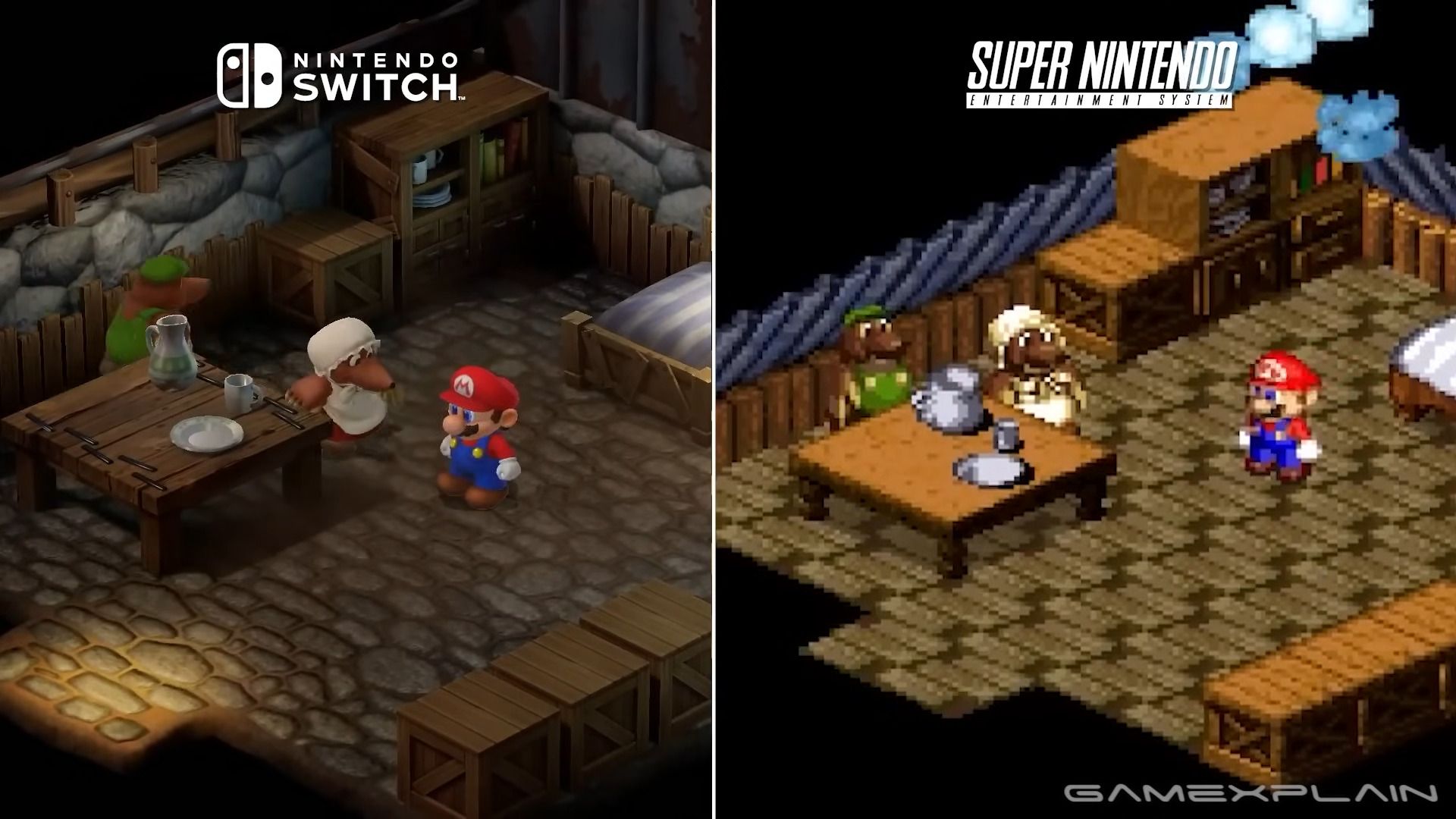 #Video zeigt Super Mario RPG im direkten Grafikvergleich mit dem SNES-Original