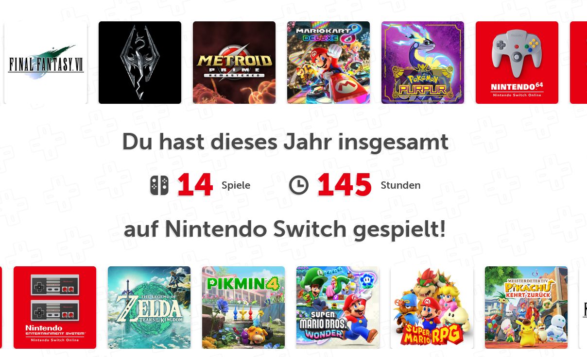 #Jahresrückblick 2023: Hier könnt ihr euch jetzt eure Statistik für Nintendo Switch erstellen