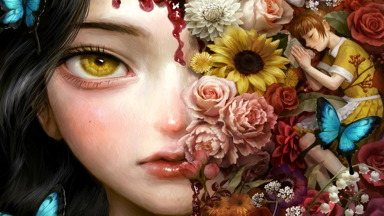 #Die Visual Novel Aria Iwakura sieht aus wie ein wunderschönes Gemälde