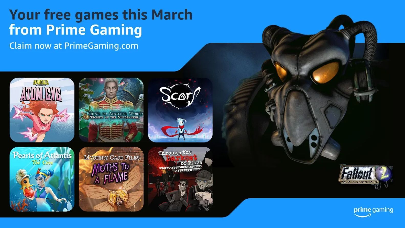 #Prime Gaming im März mit Fallout 2, Through the Darkest of Times und diesen Games