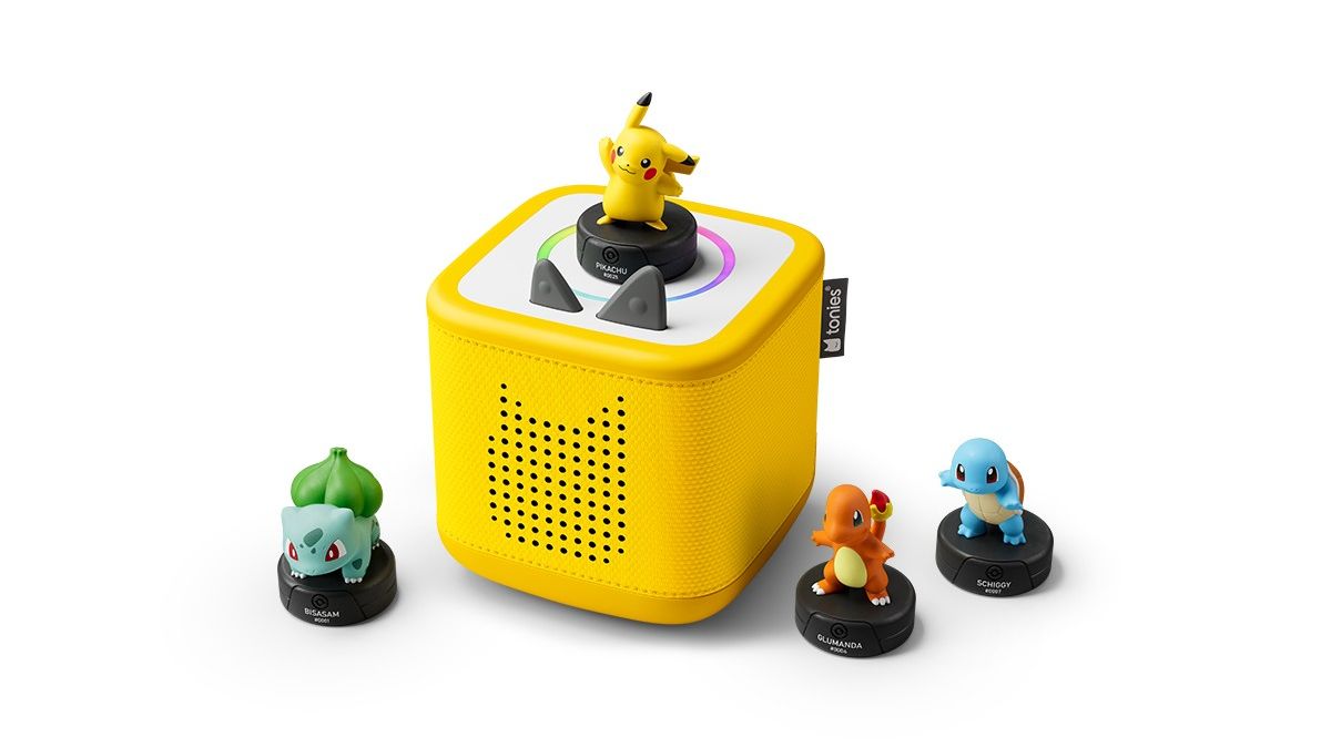 Pokémon bis in den Schlaf: Blitzgelbe „Toniebox 2“ mit vier Pokémon startet bald