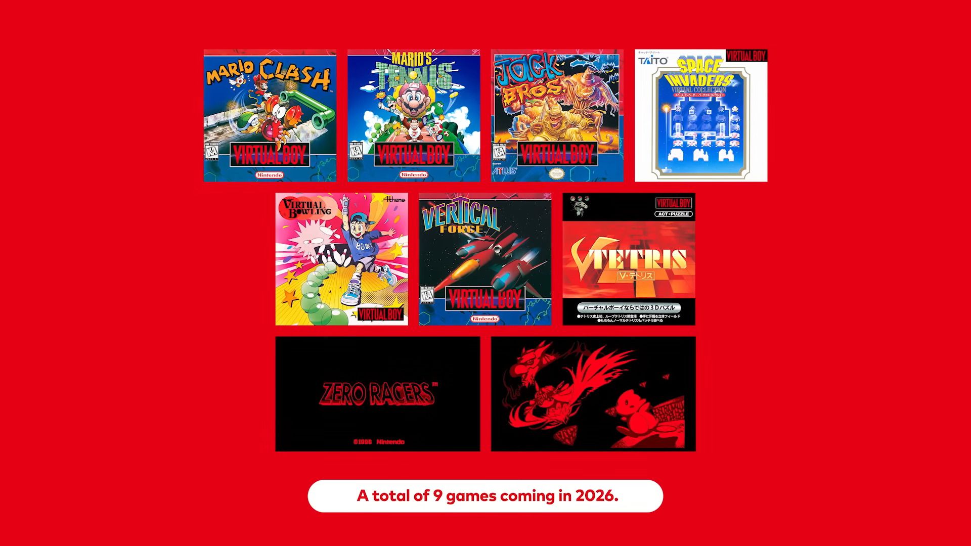 Nintendo stellt Line-up des „Virtual Boy“ für Switch vor – inklusive unveröffentlichter Games