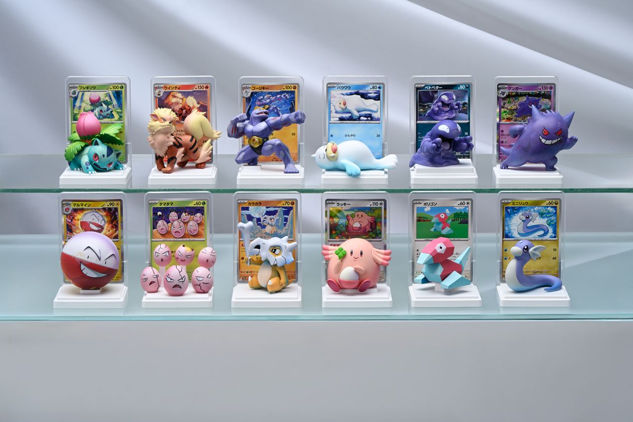 Illustrationen aus dem Pokémon-Sammelkartenspiel werden als echte Figuren verewigt