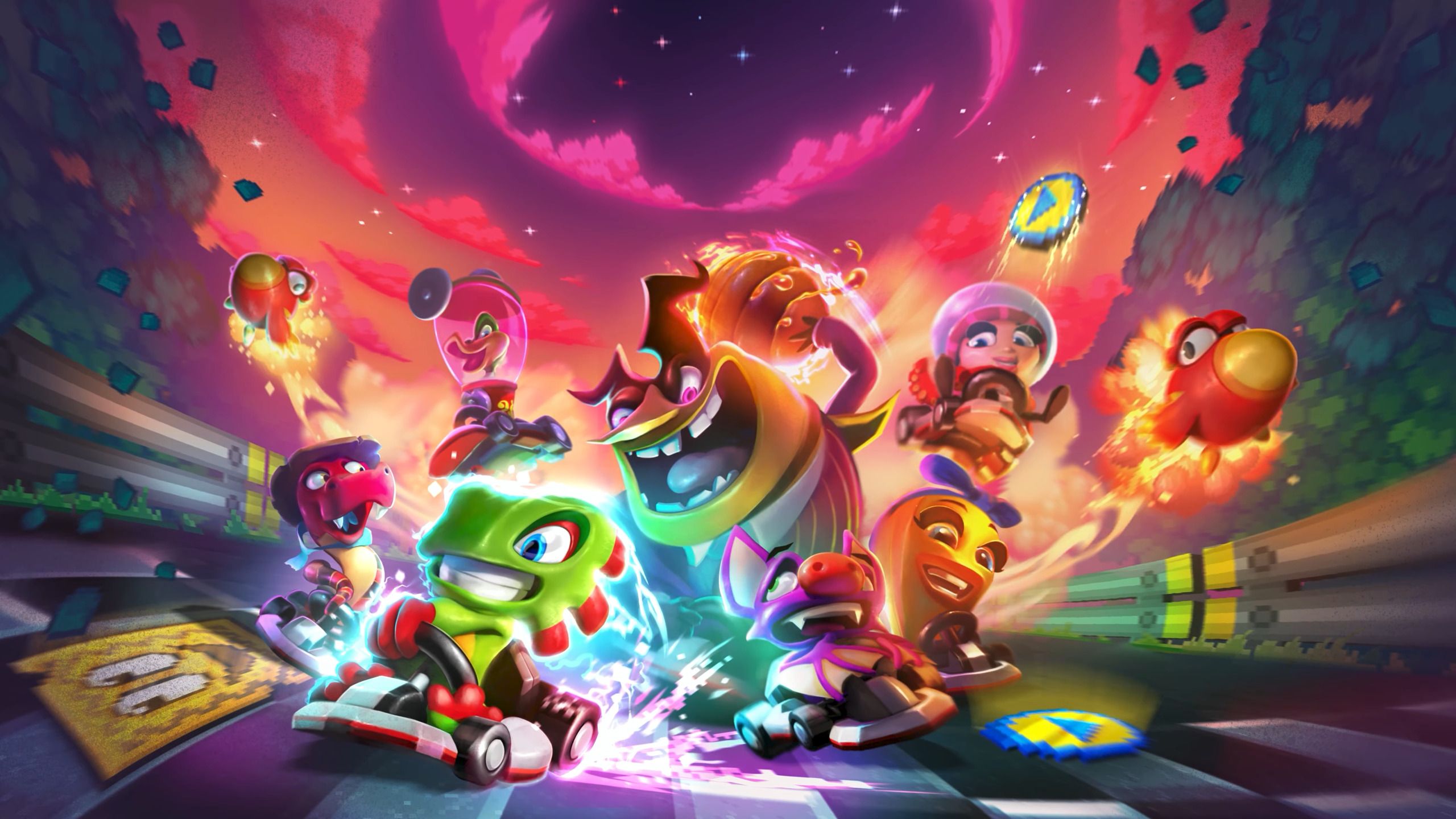 Sieht aus wie Super Mario Kart mit Pixelkunst – aber kommt von Ex-Devs von Diddy Kong Racing